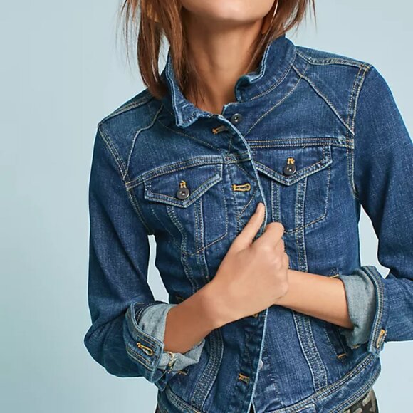 Anthropologie Pilcro classic denim jacket - with stretch! - Picture 2 of 10